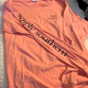 Pink simply southern longsleeve T
